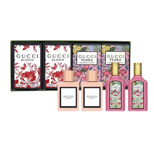 Gucci Women’s Mini Set Eau de Parfum – Bloom & Flora Gorgeous Gardenia 5ml x 4